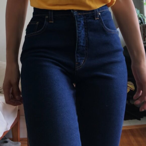 VTG Moschino Peace Back Pocket Stretch Denim Size 28 - Picture 10 of 10